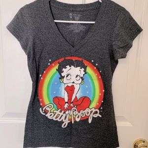 Betty Boop Rainbow V-Neck Tee